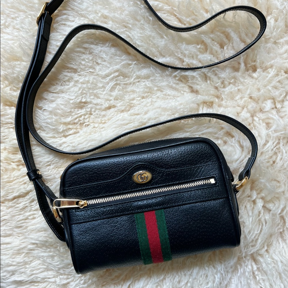 Gucci Ophidia black leather mini bag - like new